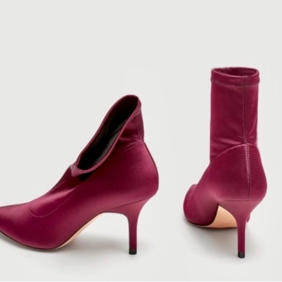 🆕✨ SATEEN MID HEEL ANKLE BOOTS - Picture 4 of 5